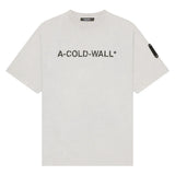 A COLD WALL* OVERDYE LOGO T-SHIRT CEMENT