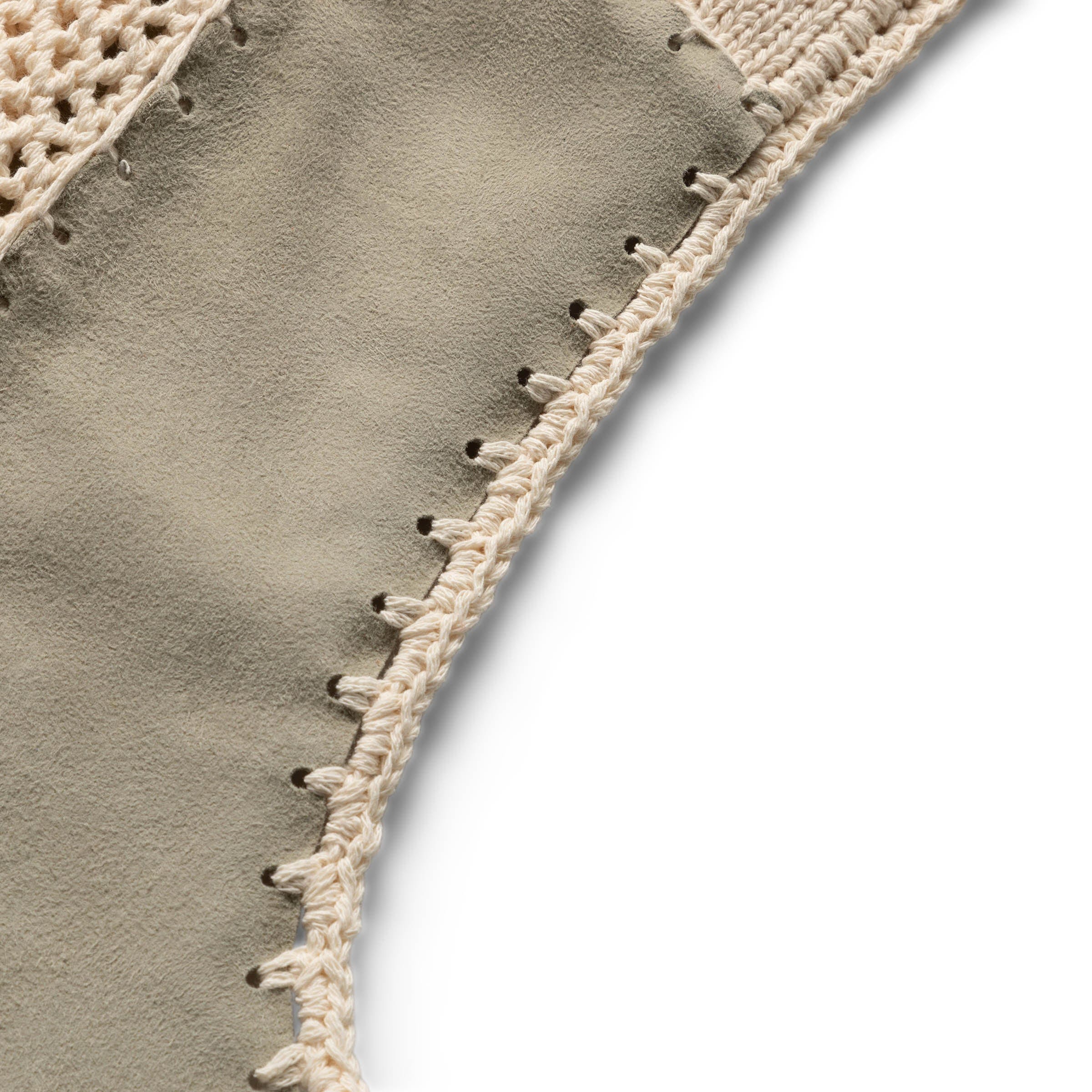 Ader Error patchwork crochet waistcoat - White