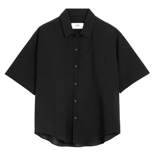 AMI PARIS CAMP COLLAR SHIRT BLACK