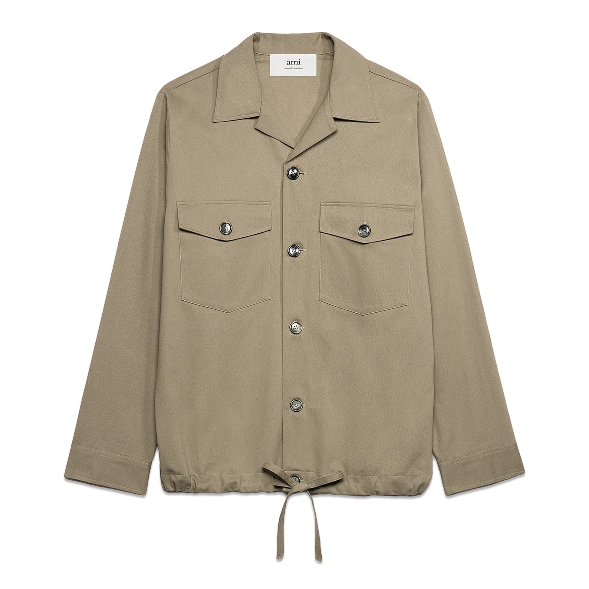 AMI Shirts CLASSIC OVERSHIRT WITH DRAWSTRING