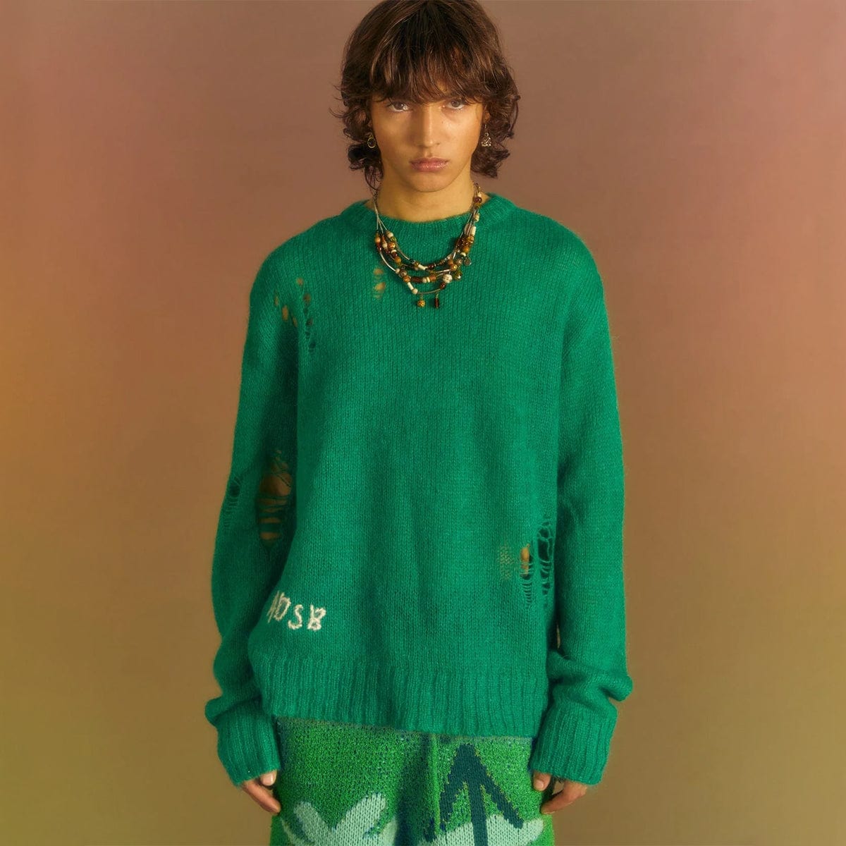 Andersson Bell Knitwear KID MOHAIR CREW-NECK SWEATER