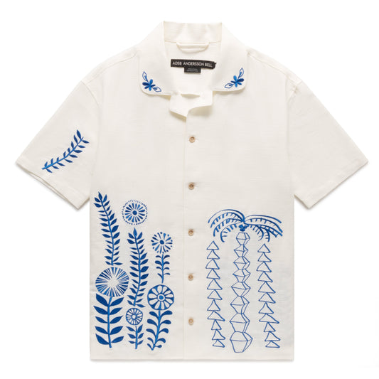 Andersson Bell Shirts MAY EMBROIDERY OPEN COLLAR SHIRT
