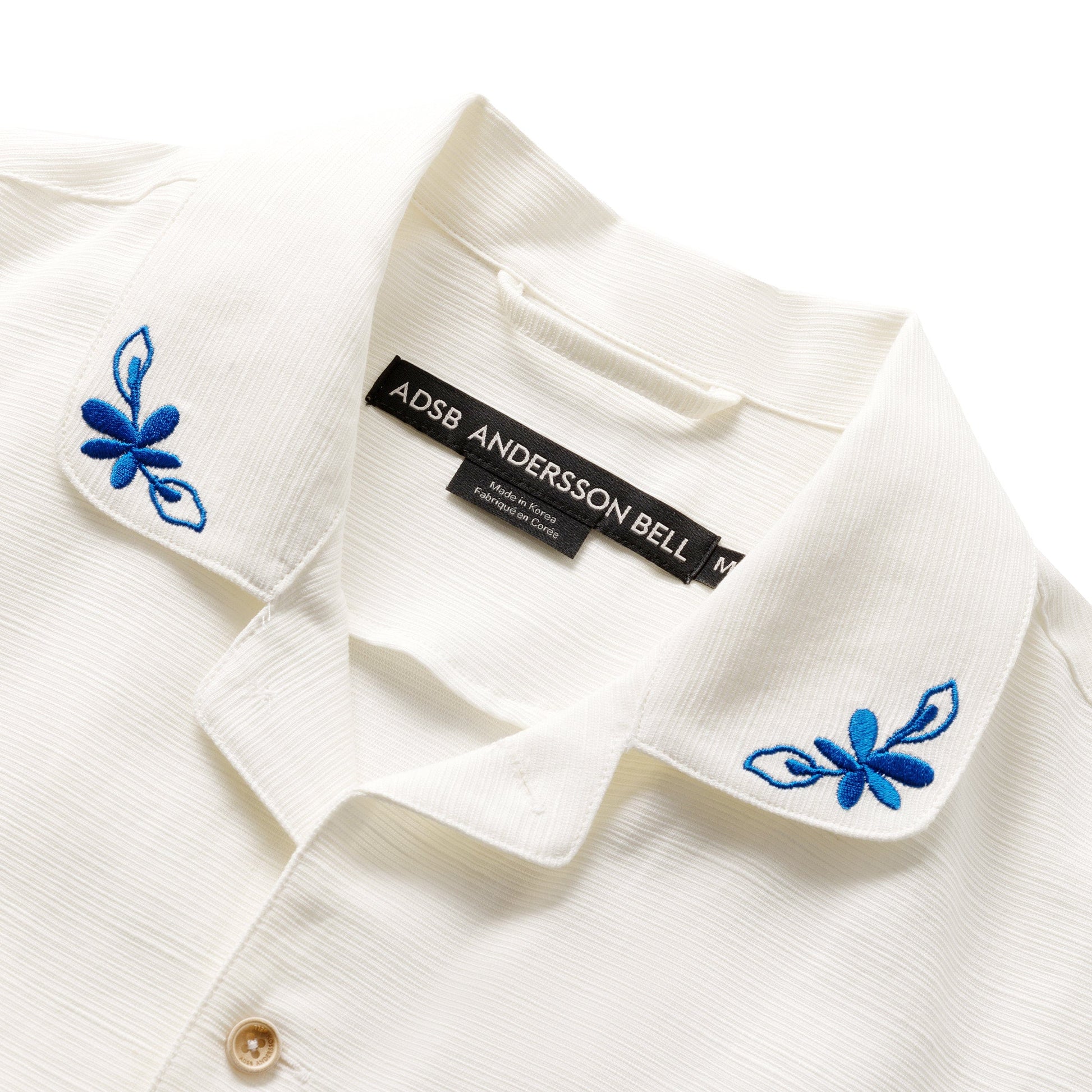 Andersson Bell Shirts MAY EMBROIDERY OPEN COLLAR SHIRT