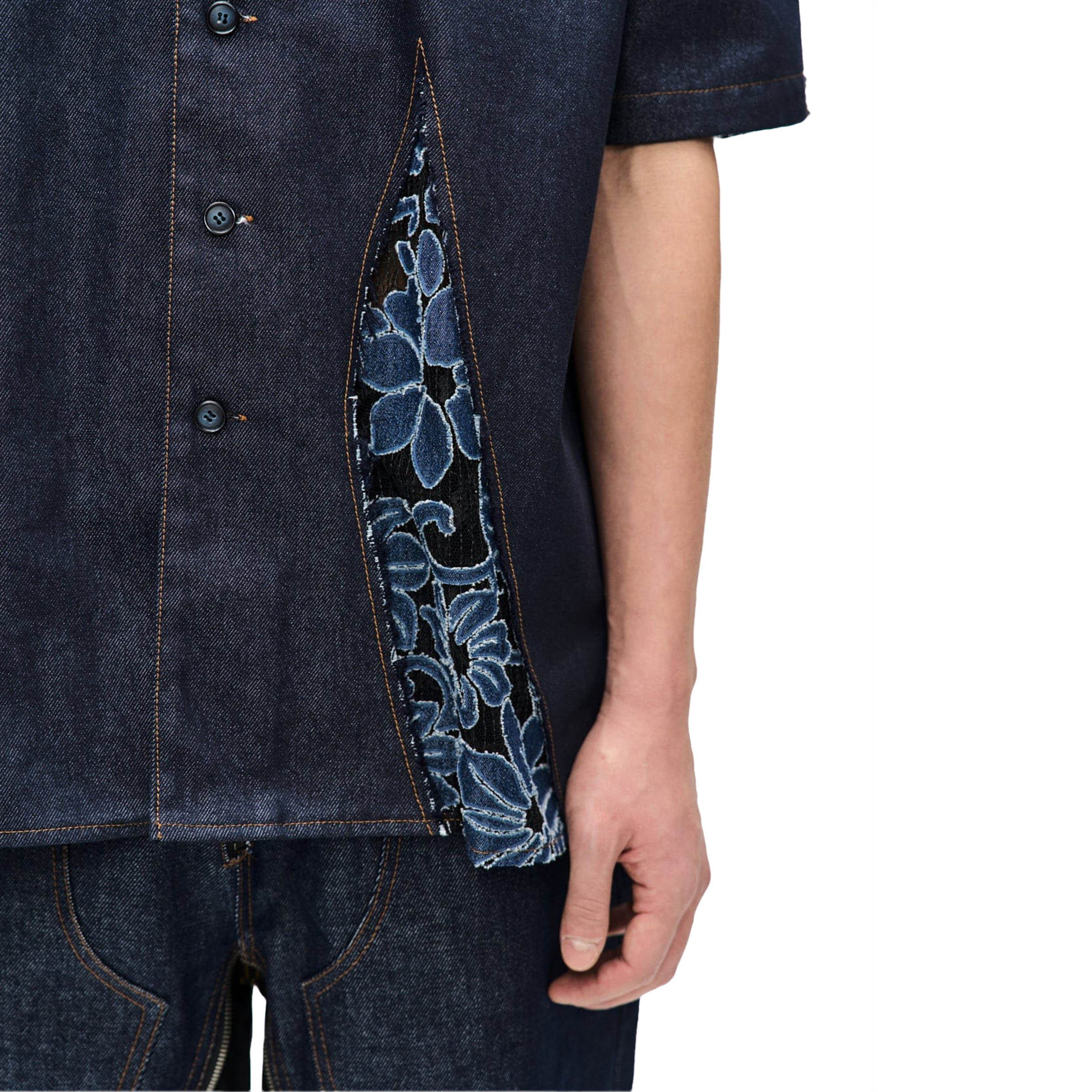 Andersson Bell★EMBROIDERY PATCHWORK DENIM SHIRTS★人気 MUSINSA | ANDERSSON BELL Embroidered Patchwork Denim Shirt