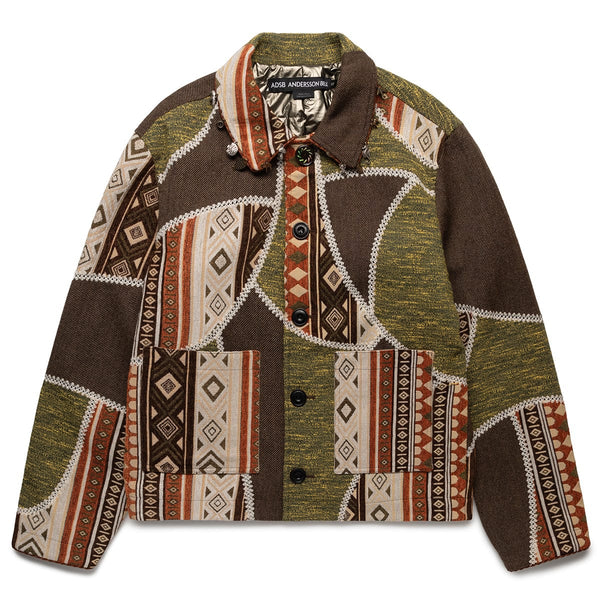 JACQUARD PATCHWORK JACKET BEIGE | Bodega