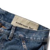 Andersson Bell Bottoms WAX COATED CARPENTER WIDE-LEG JEANS