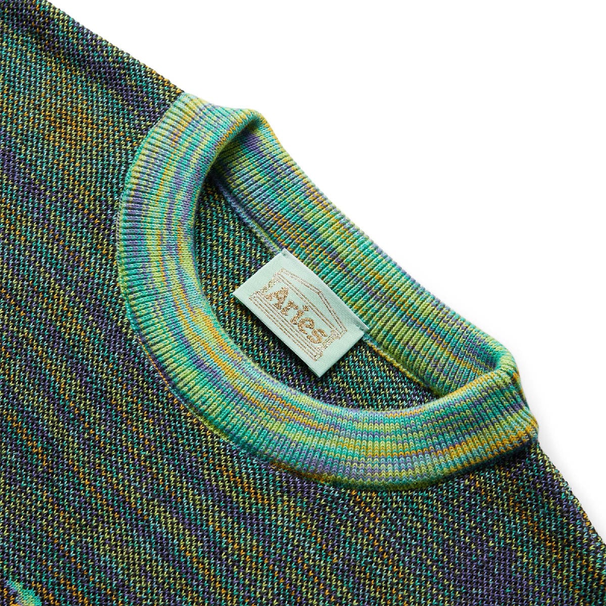 Aries Knitwear REVERSE PROBLEMO GREEN SPACE DYE KNIT