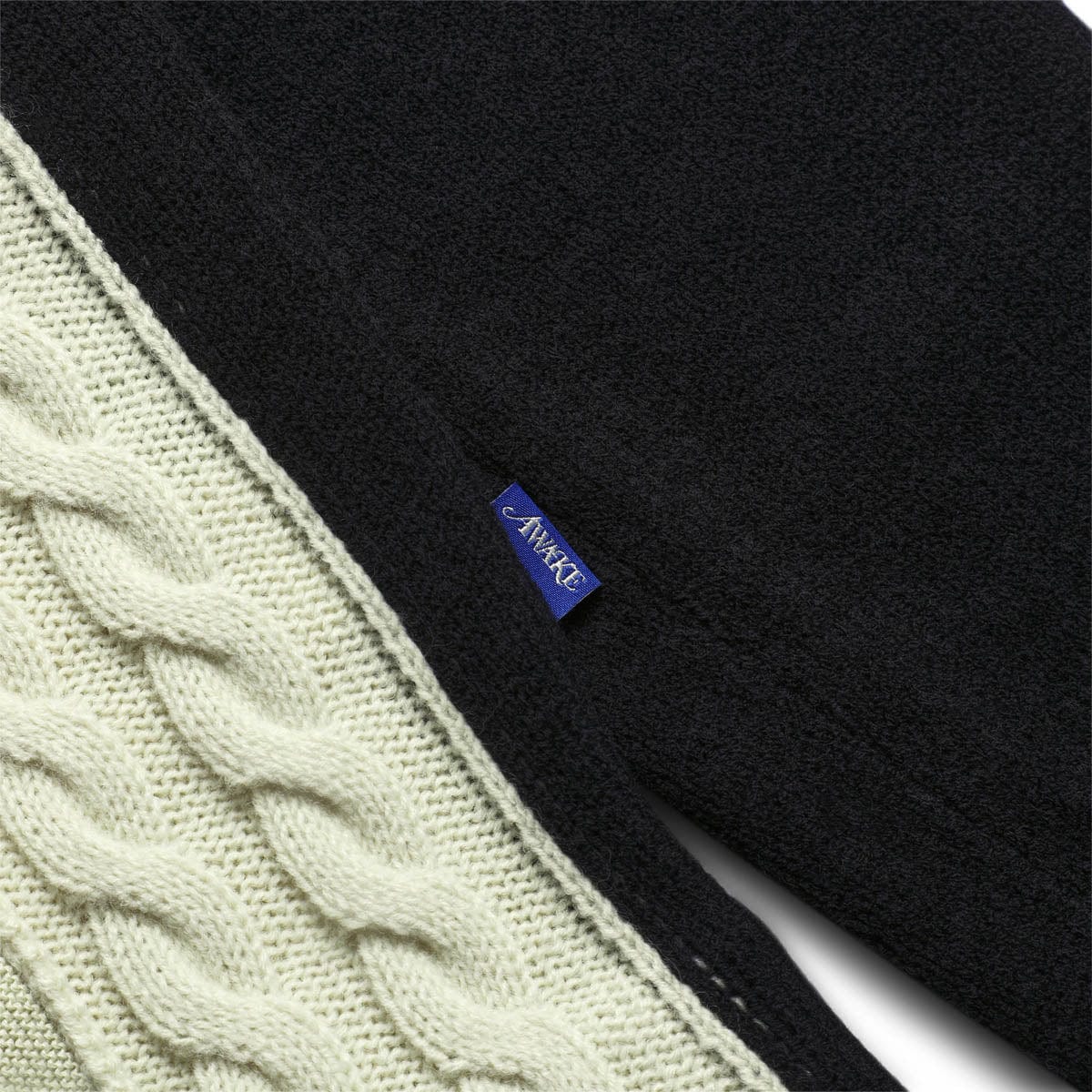 Awake NY Knitwear CONTRAST PANEL WOOL CARDIGAN