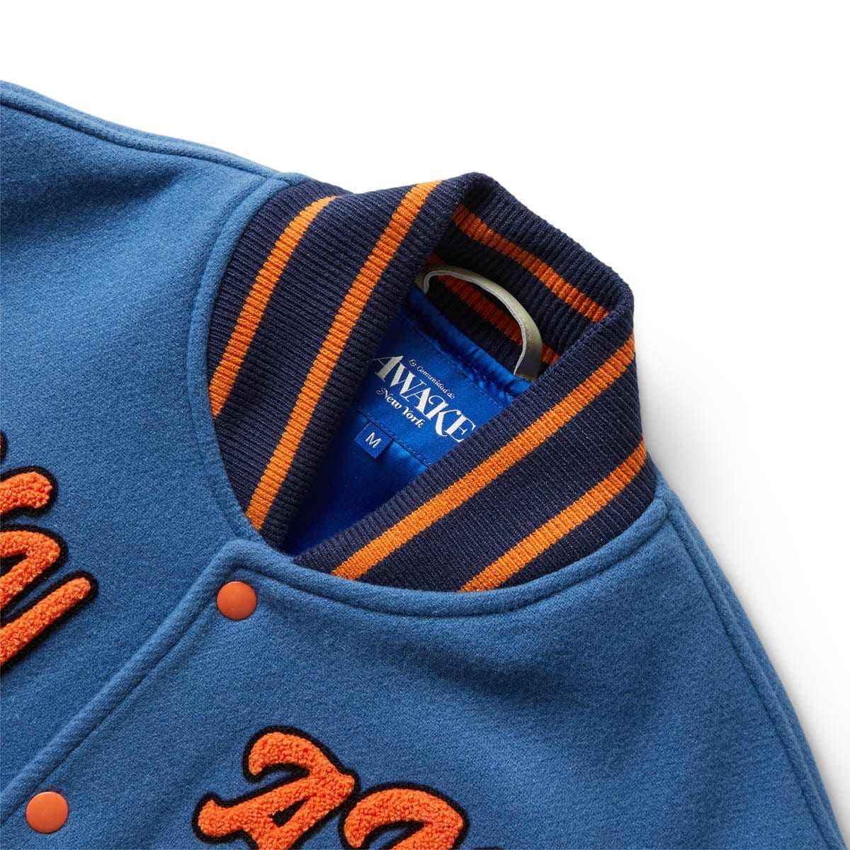 Awake NY Blue Corazón Varsity Bomber Jacket