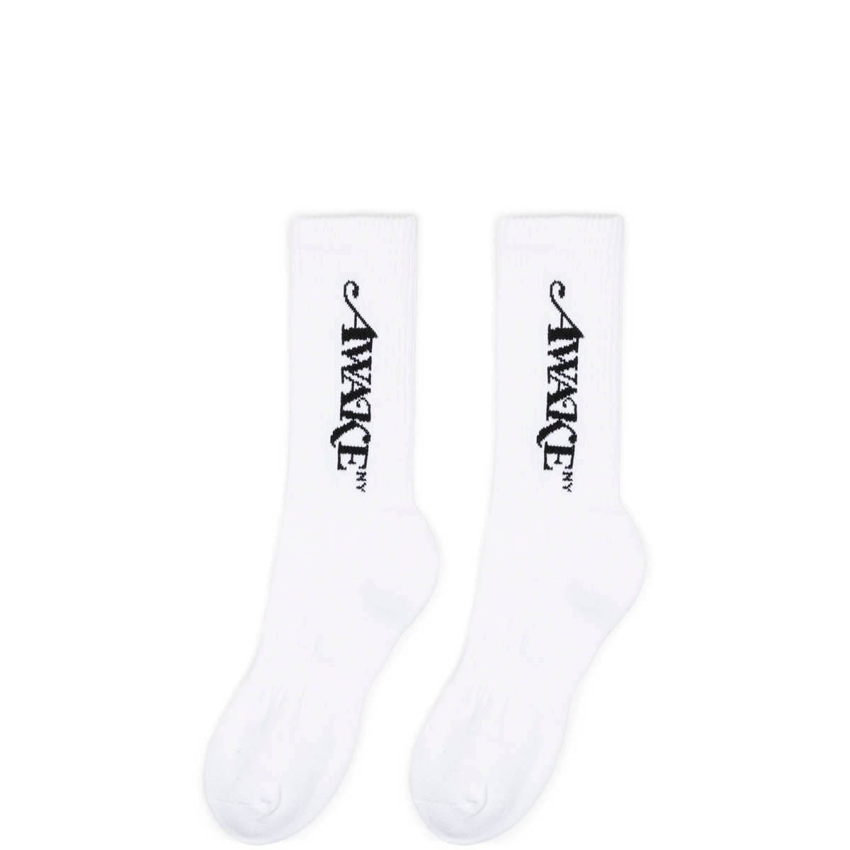 Awake NY Socks WHITE / O/S LOGO SOCKS