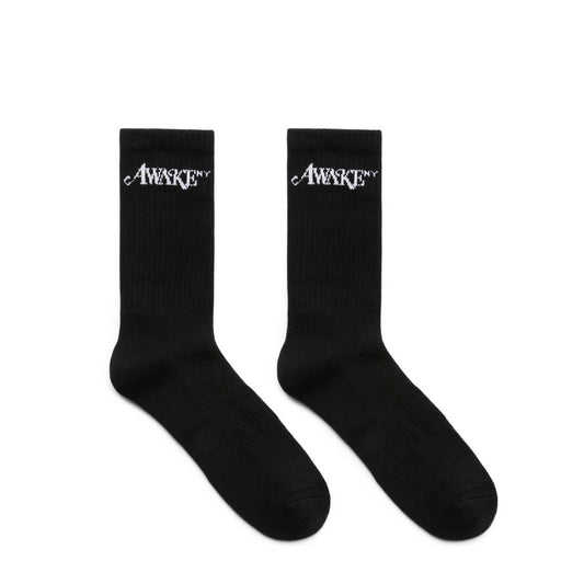 Awake NY Socks BLACK / O/S LOGO SOCKS