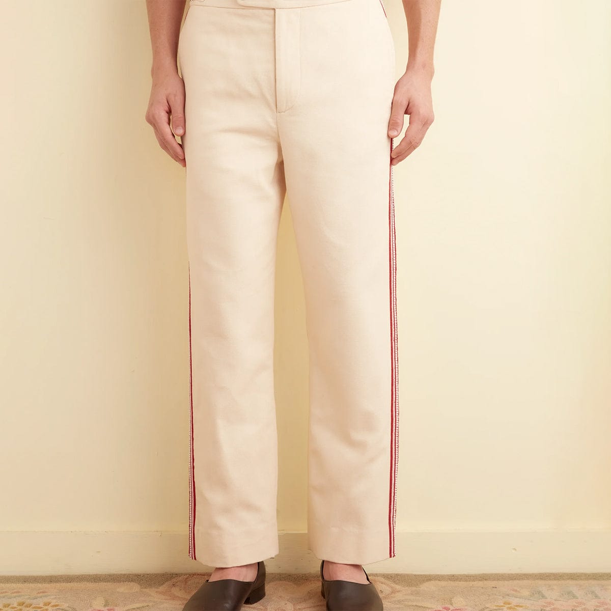 BODE Bottoms BEADED STRIA TROUSERS