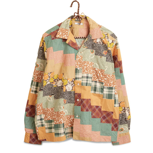 BODE Shirts DIAGONAL SQUARE PATCHWORK SHIRT