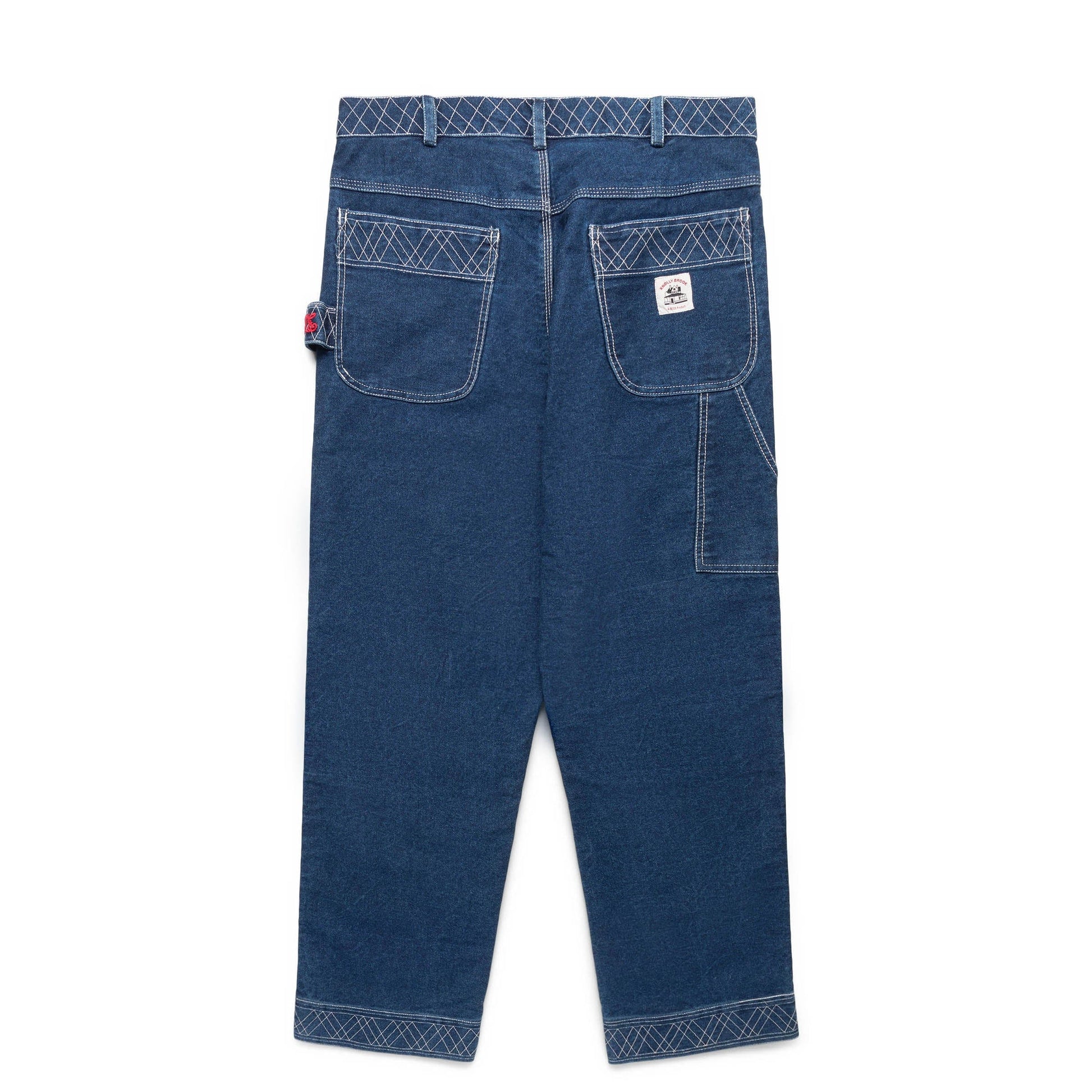 BODE Pants EMBROIDERED DENIM KNOLLY BROOK TROUSERS