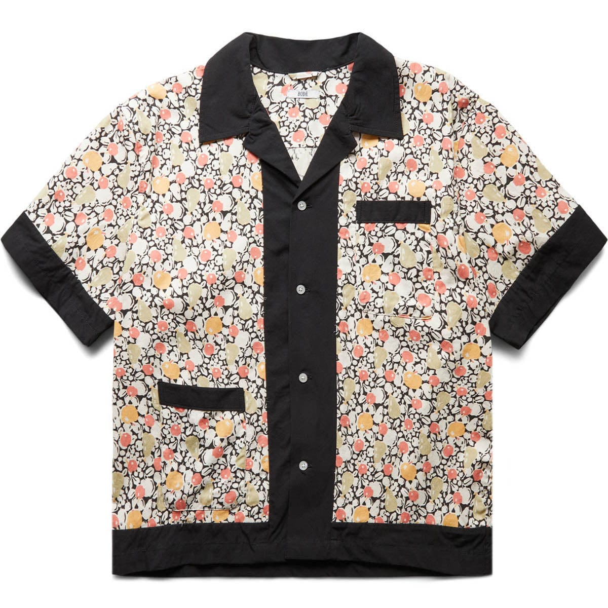 Men's Bowling Shirt With Floral Motif by Bode