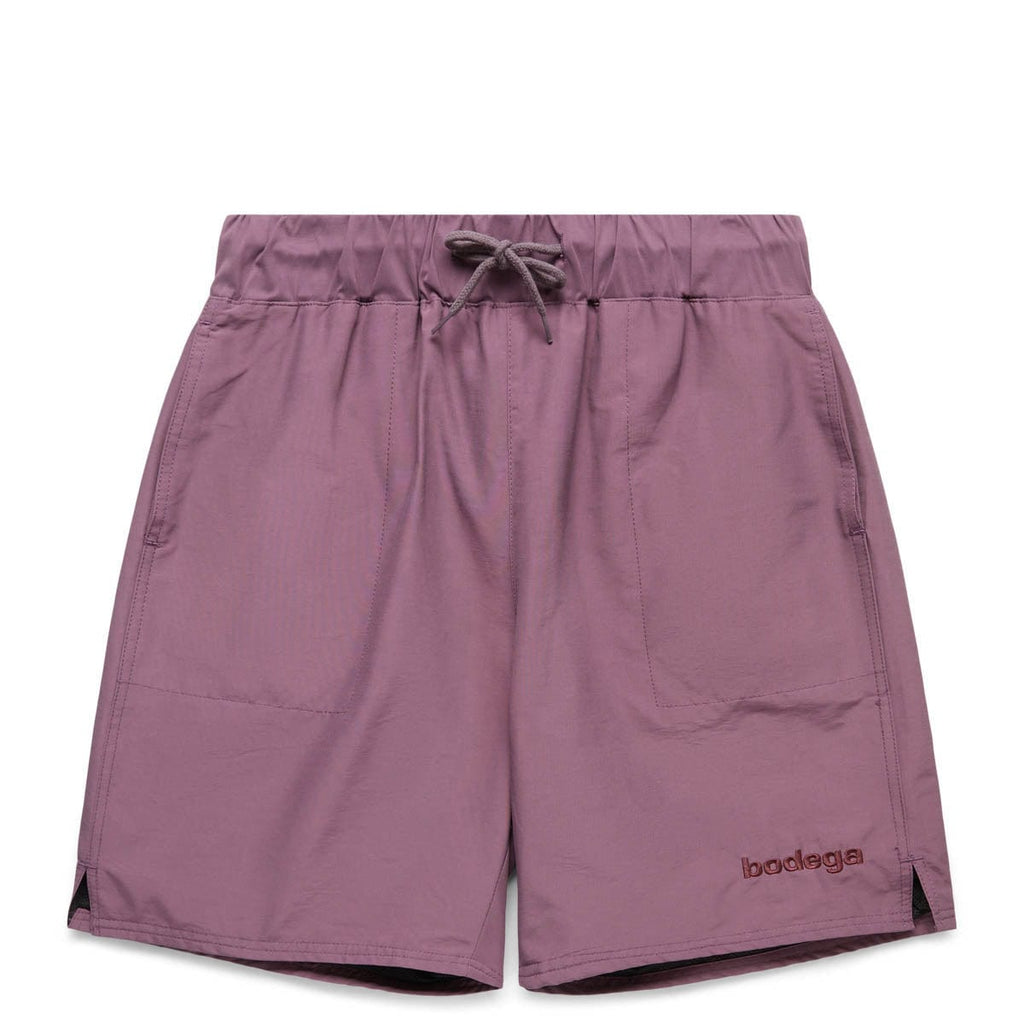 X BODEGA WORLDWIDE RESPECT LAKERS SHORTS PURPLE