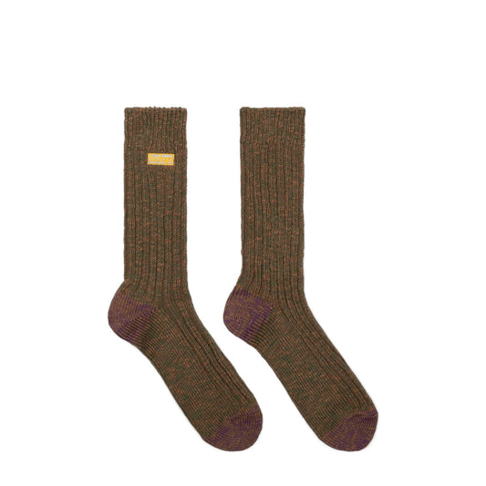 Bodega  Socks OLIVE / O/S x Druthers SLUB SOCK