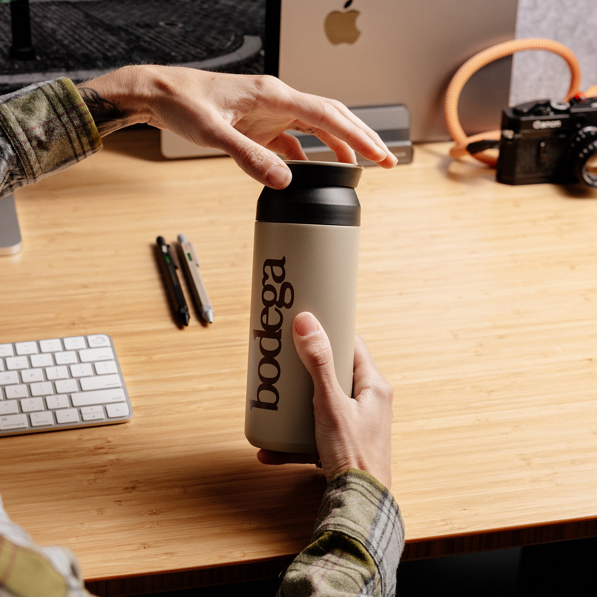 BODEGA X KINTO 500ML TRAVEL TUMBLER SAND BEIGE 