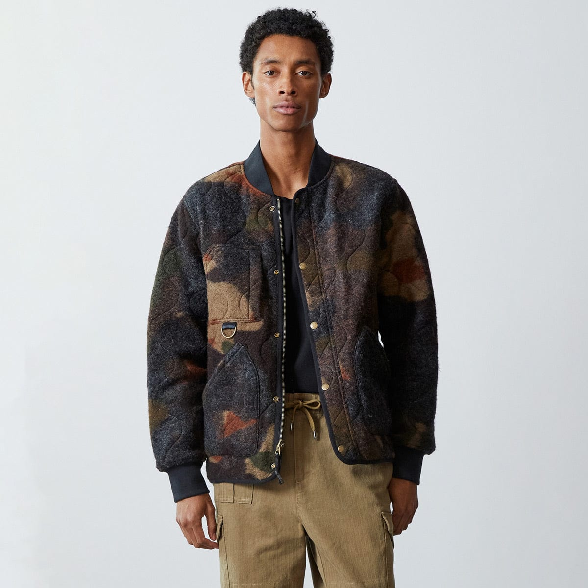 X TODD SNYDER REVERSIBLE DOWN BOMBER OLIVE