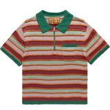 Brain Dead Shirts LIFTED STRIPE HALF ZIP SHIRT