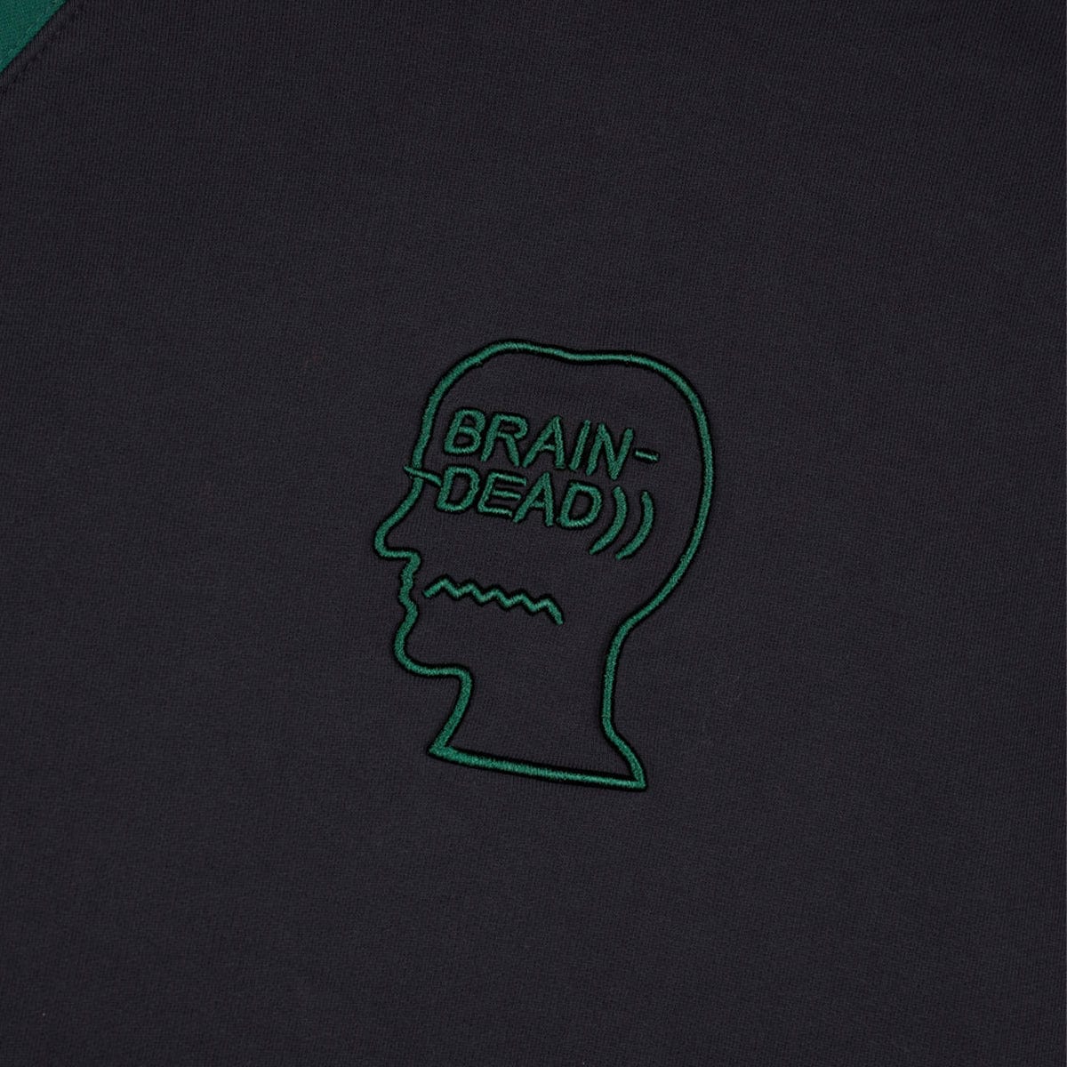 Brain Dead Hoodies & Sweatshirts PIGMENT WASH LOGO HEAD RAGLAN HOODIE