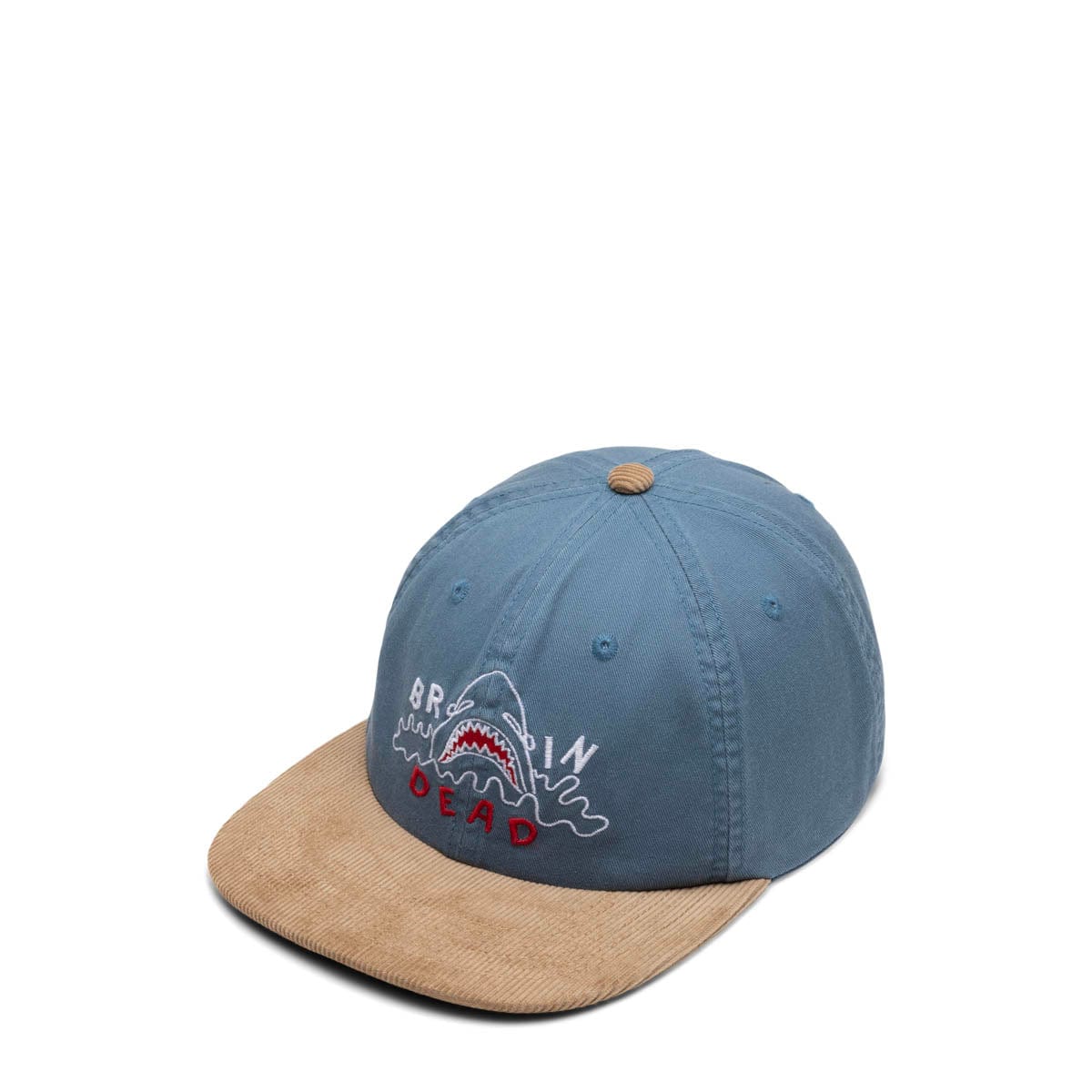 Brain Dead Headwear NAVY/KHAKI / O/S SHARK ATTACK 6 PANEL HAT