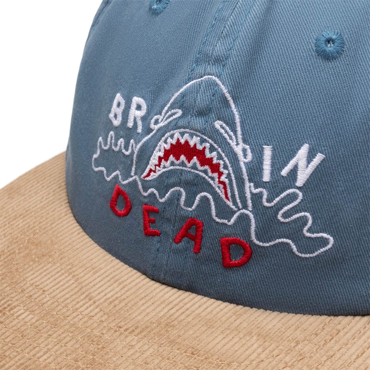 Brain Dead Headwear NAVY/KHAKI / O/S SHARK ATTACK 6 PANEL HAT