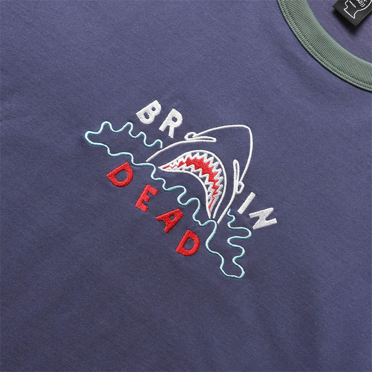 Brain Dead T-Shirts SHARK ATTACK RINGER T-SHIRT