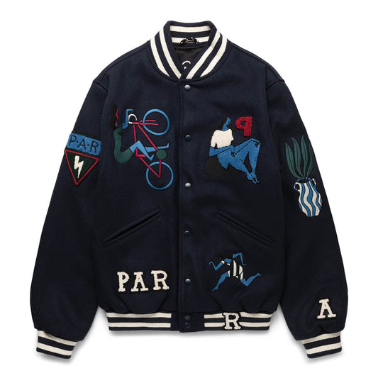 By Parra Outerwear RUN SIT & BIKE VARSITY JACKET