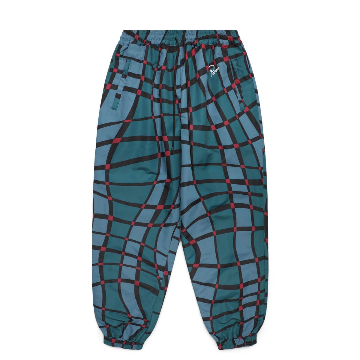 By Parra Bottoms SQUARED WAVES PATTERN TRACK PANTS