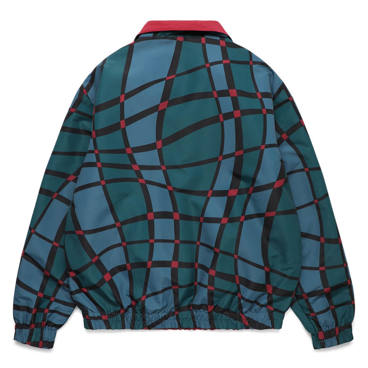 By Parra Outerwear SQUARED WAVES PATTERN TRACK TOP