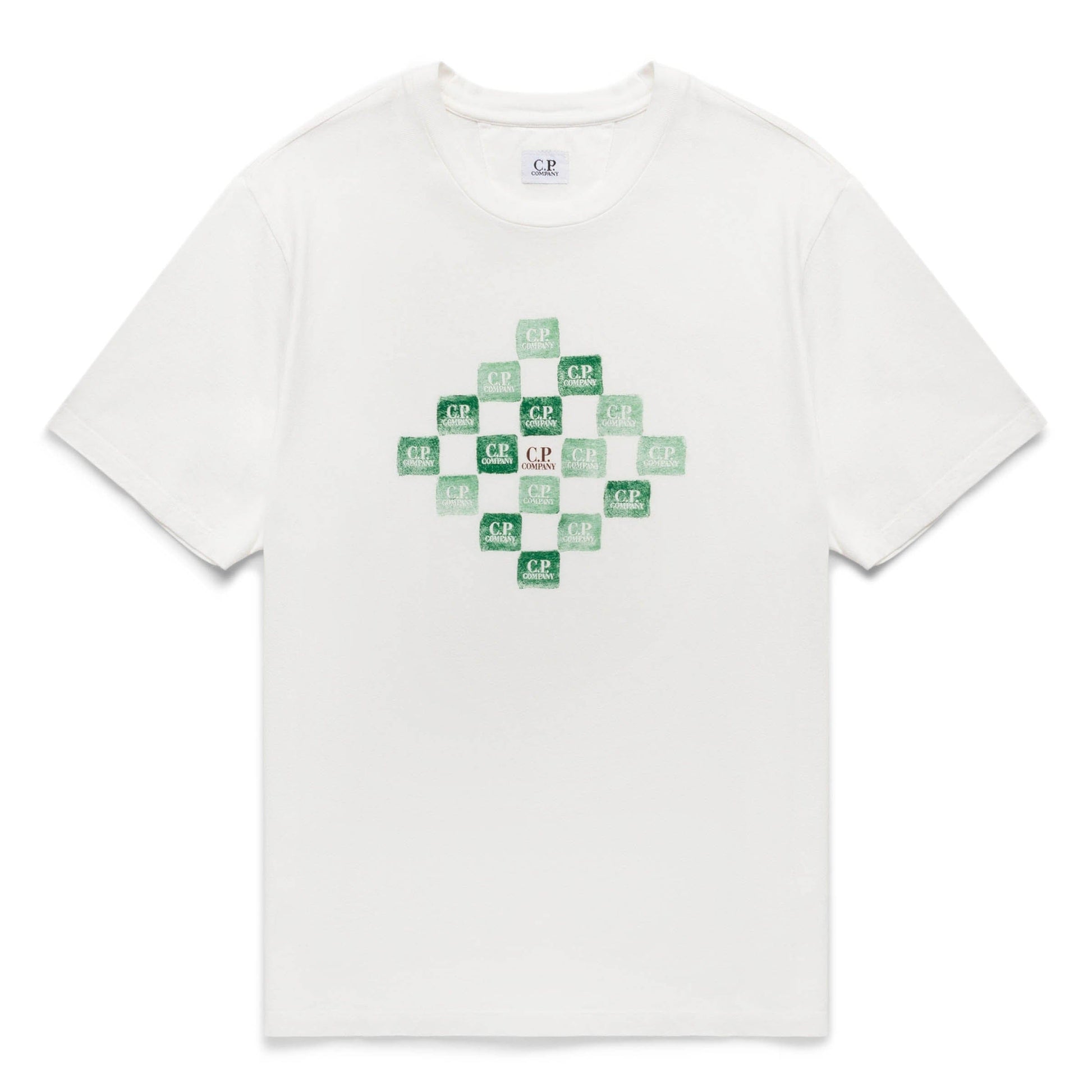 C.P. Company T-Shirts 24/1 JERSEY PRINTED LOGO GRID T-SHIRT