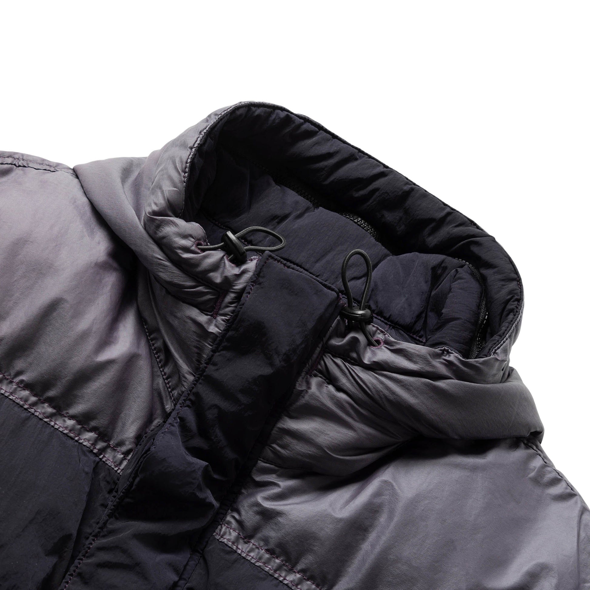 eco-chrome r hooded down goggle jacket ECO CHROME-R MIXED GOGGLE DOWN JACKET NIGHTSHADE