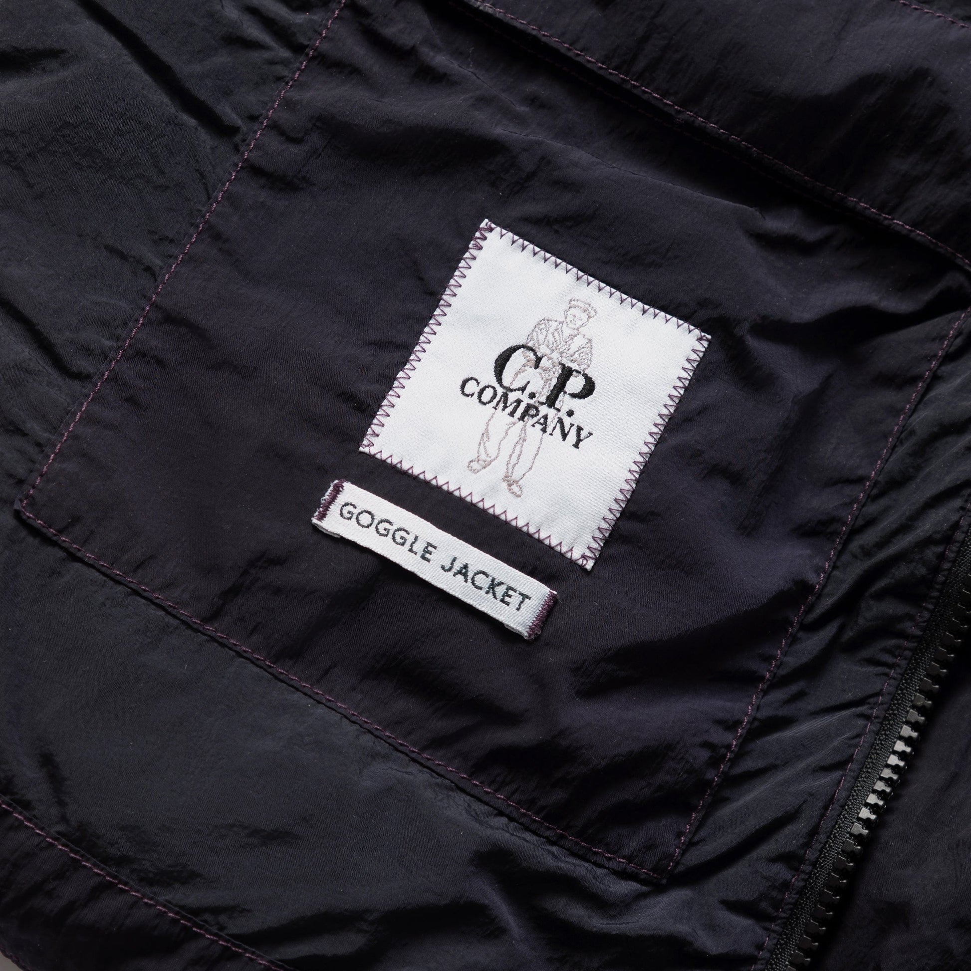 c.p. company chrome-r goggle down jacket ECO CHROME-R MIXED GOGGLE DOWN JACKET NIGHTSHADE