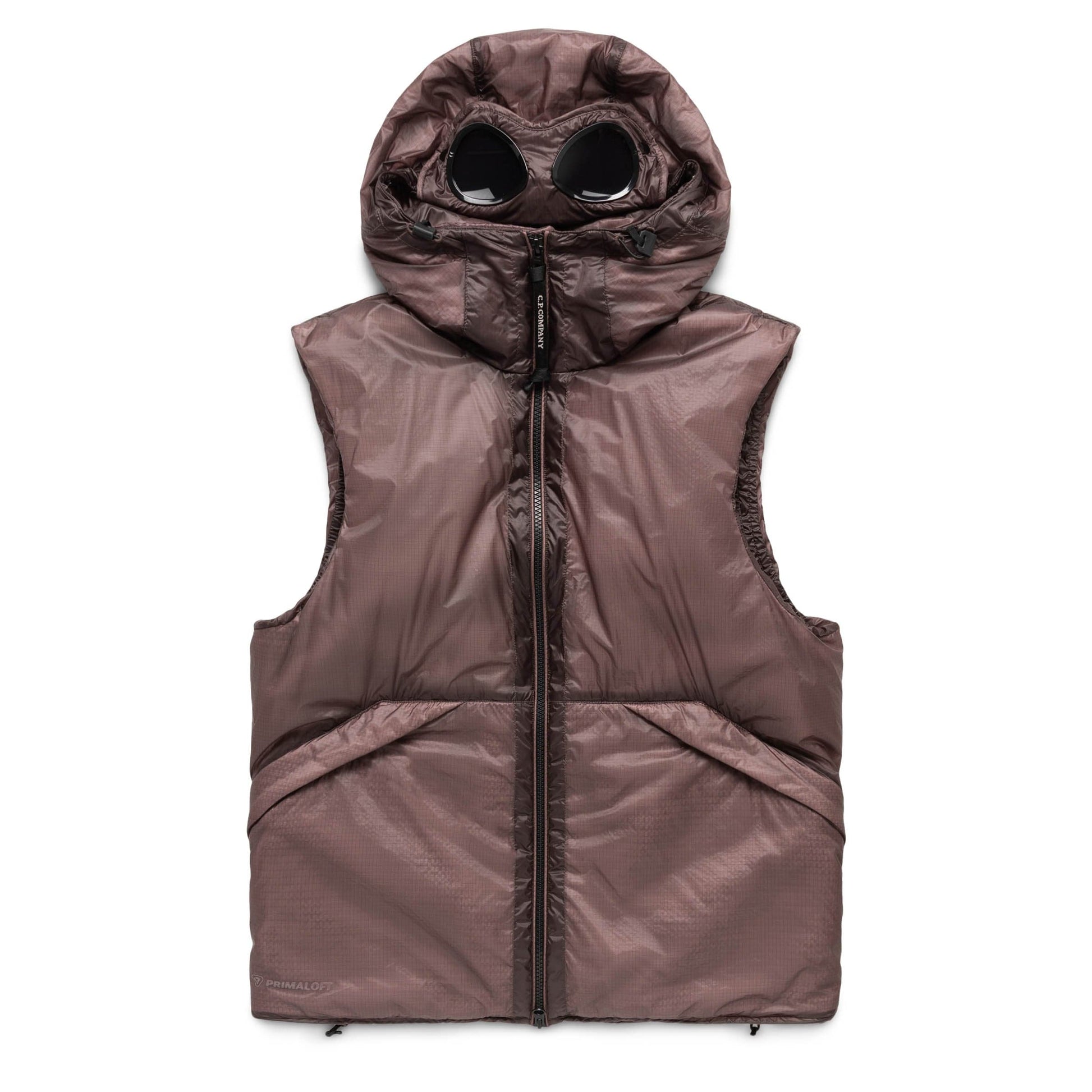 cp company goggle jacket NADA SHELL GOGGLE VEST PURPLE DOVE