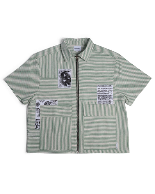 3 PANEL ZIP UP WORK SHIRT