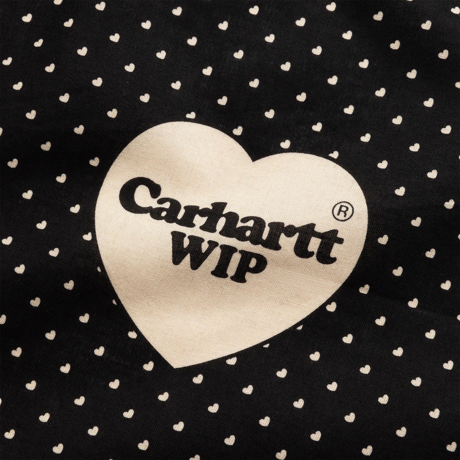 Carhartt WIP Tonga TOP T HEART BANDANA PRINT, BLACK / O/S HEART BANDANA