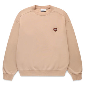 HEART PATCH SWEAT DUSTY H BROWN | Bodega