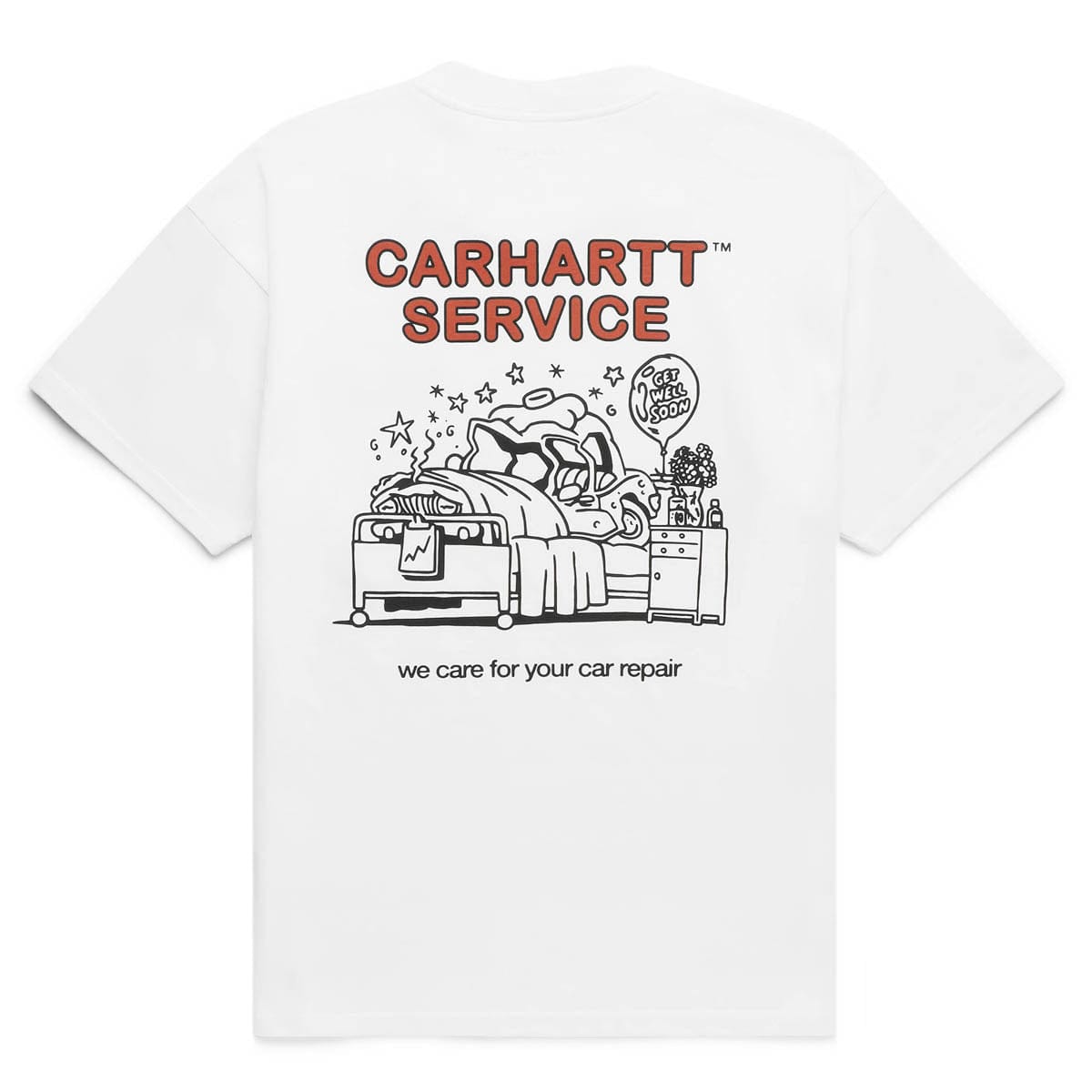 Carhartt WIP cotton T-shirt Car Repair T-shirt white color