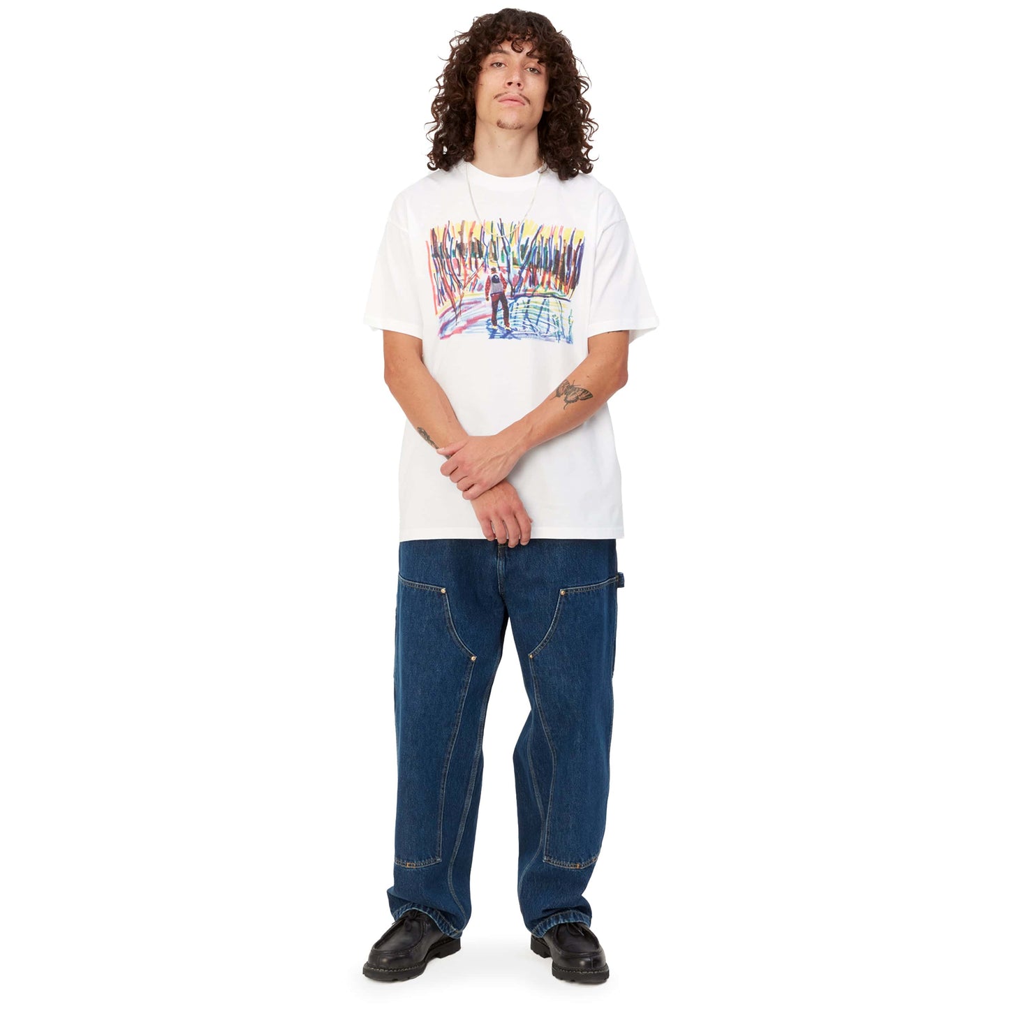 Carhartt WIP T-Shirts OLLIE MAC ICY LAKE T-SHIRT
