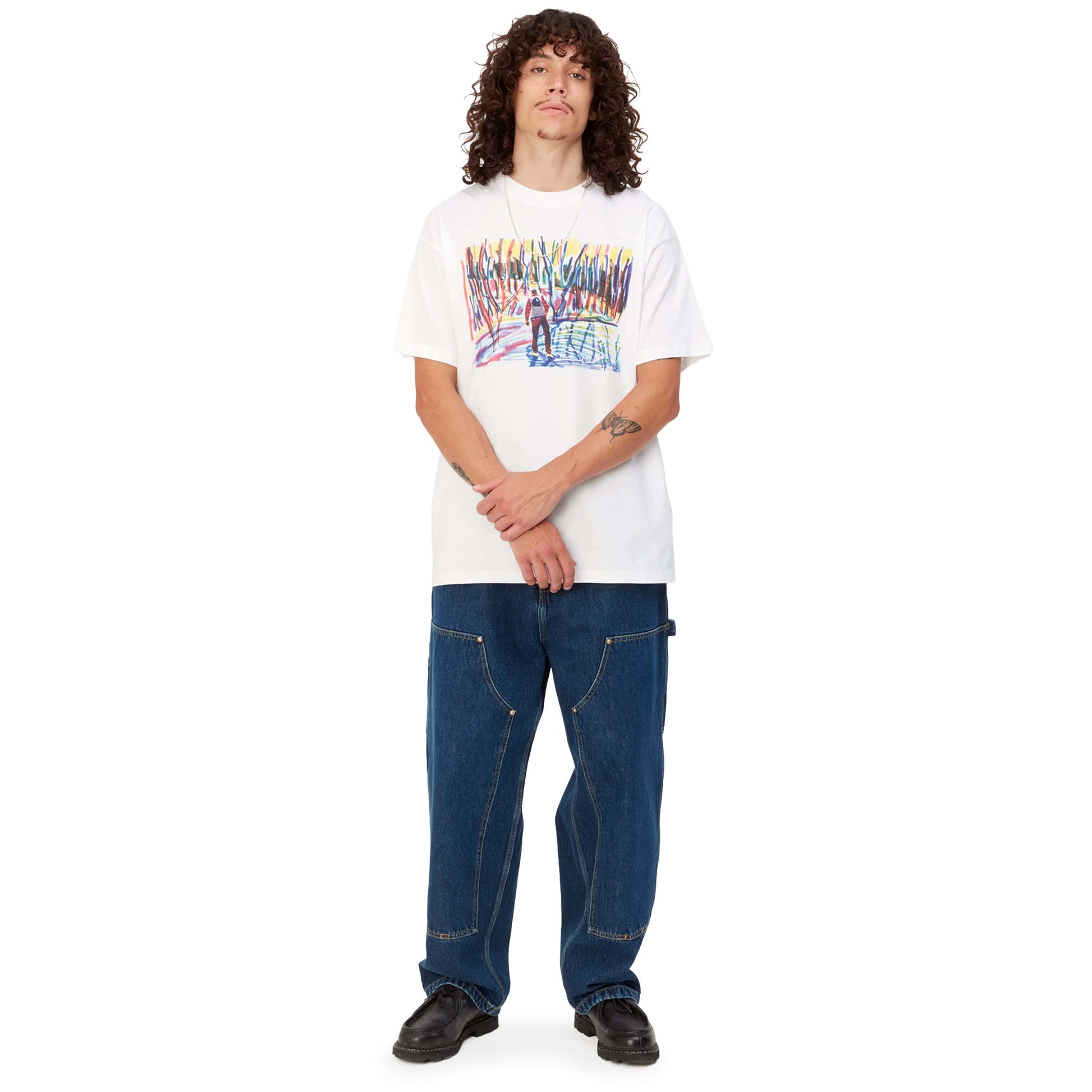 Carhartt WIP T-Shirts OLLIE MAC ICY LAKE T-SHIRT