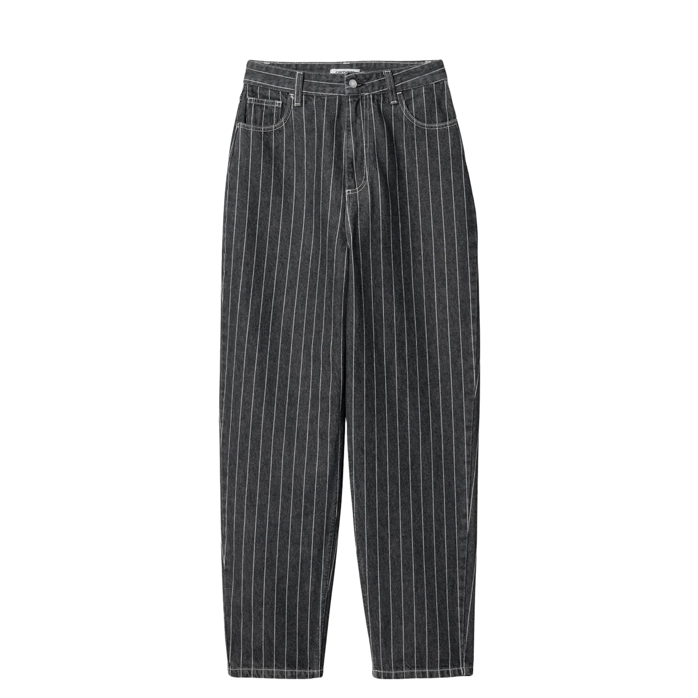 Wide-leg Pants - Black/white striped - Ladies | H&M US