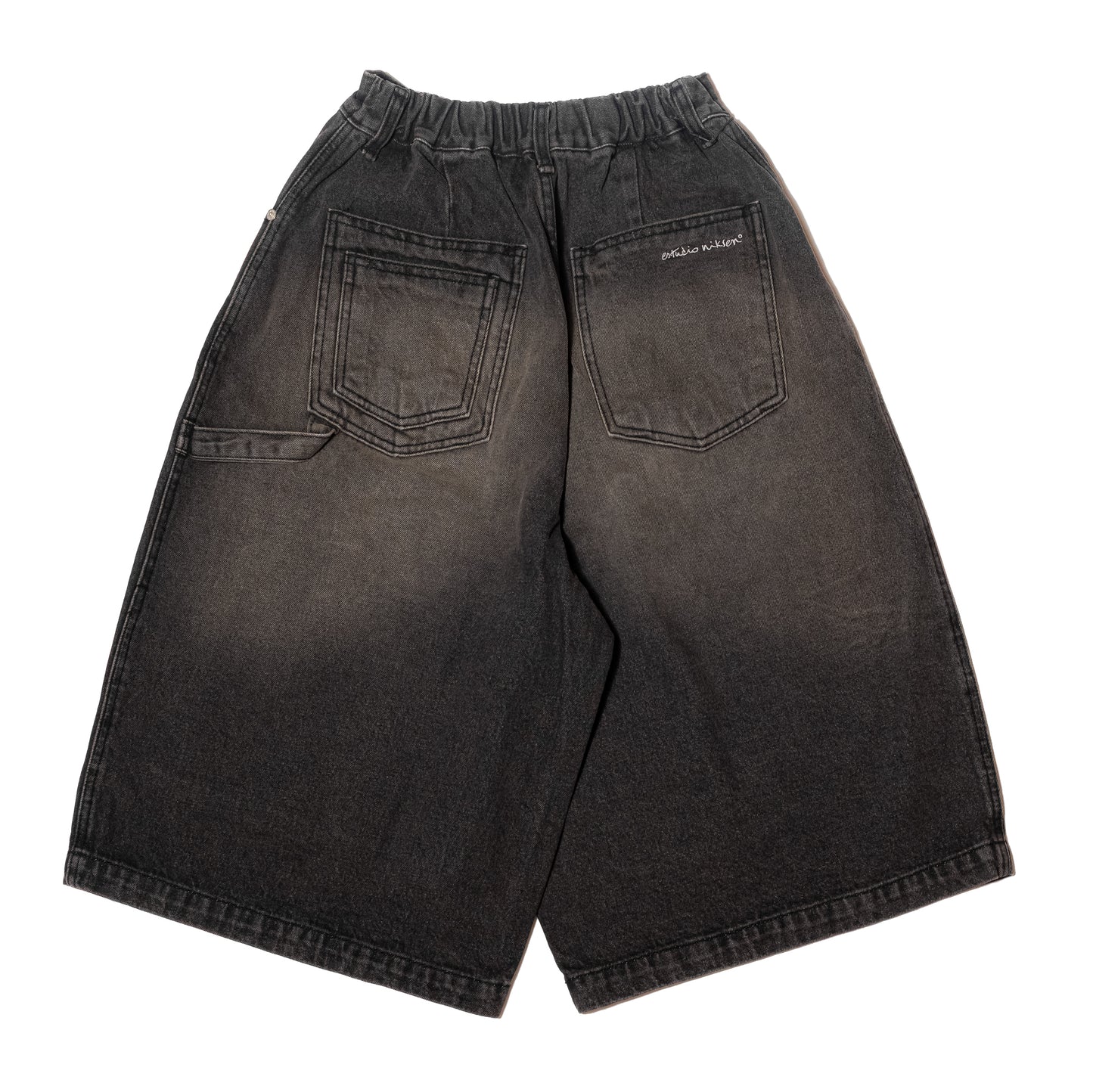 CARPENTER WIDE DENIM SHORTS