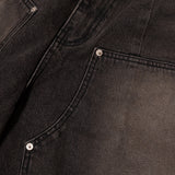 CARPENTER WIDE DENIM SHORTS