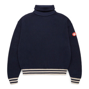 HEM LINE TURTLE NECK KNIT NAVY | GmarShops