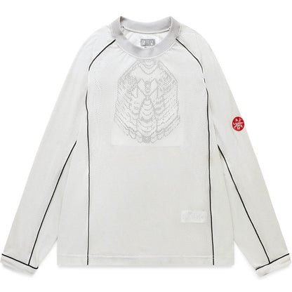 Cav Empt T-Shirts MESH RAGLAN COLOUR LONG SLEEVE T-SHIRT
