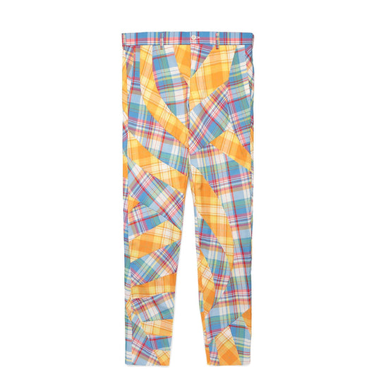 Comme des Garcons Homme Plus Bottoms BLUE X YELLOW / L PATCHWORK TROUSERS