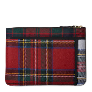 Comme Des Garçons Wallet Wallets & Cases RED / O/S TARTAN PATCHWORK