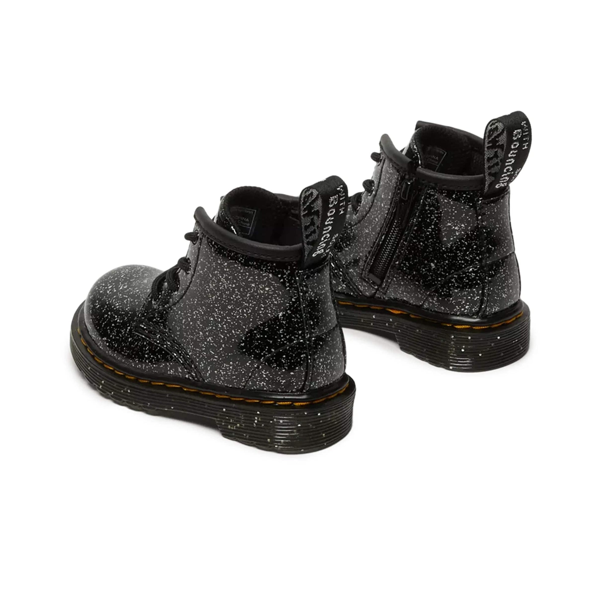 Dr. Martens Infant 1460 Glitter Ankle Boots in Black Size 5