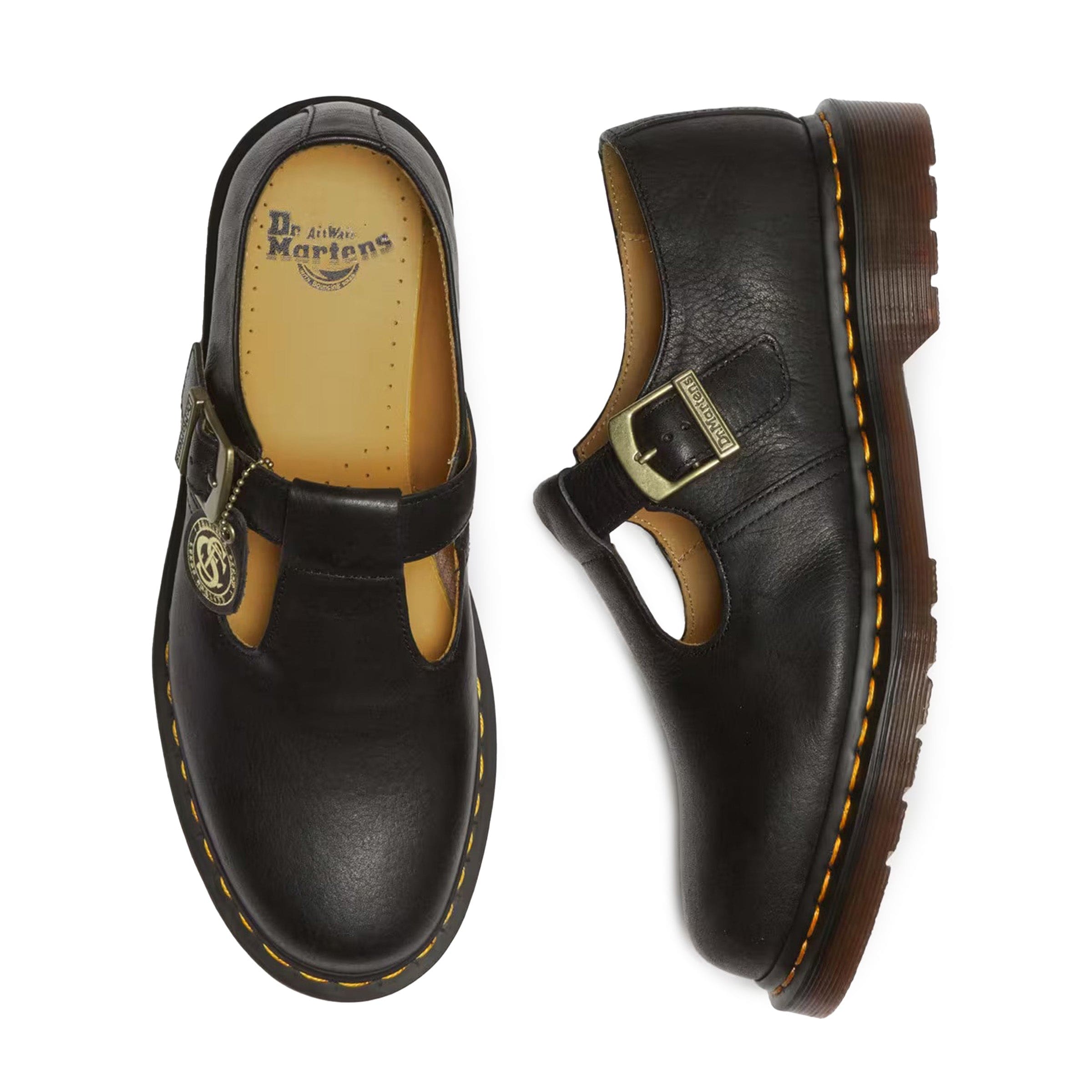 Dr. Martens Black T Bar Regency Leather Monkstraps